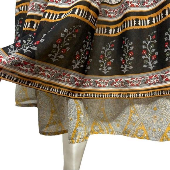 ANTHROPOLOGIE One September Provencal Midi Peasant Boho Dress Embroidered XS S - Picture 8 of 13